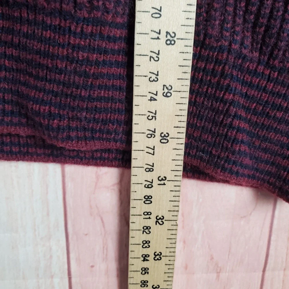 Jos A Bank Mens Sweater 2XL Red Burgundy Wool Nylon Crew Neck